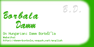 borbala damm business card